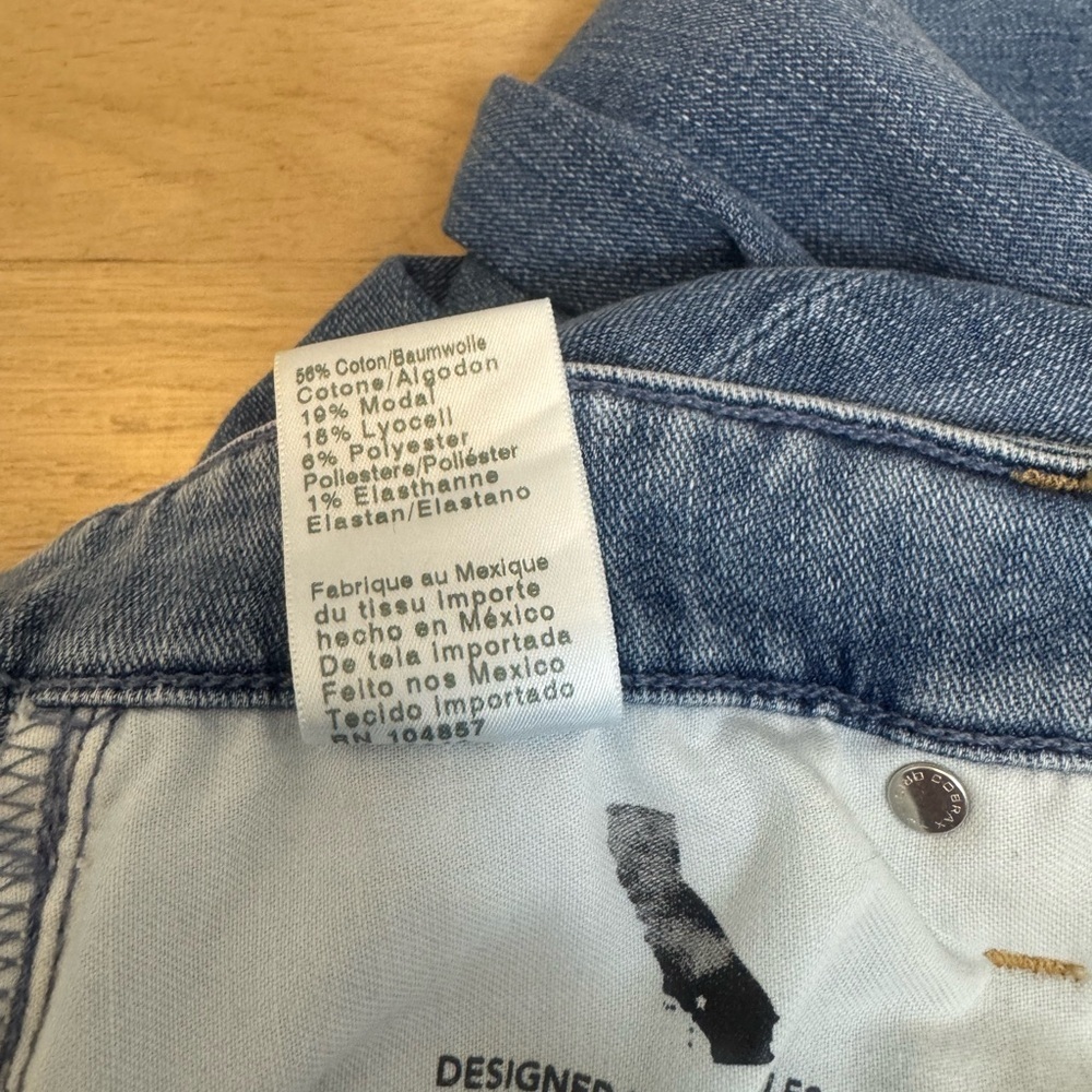 AG Adriano Goldschmied Mari High-Rise Slim Straight Jeans Oceanside Blue 32R - Picture 8 of 9